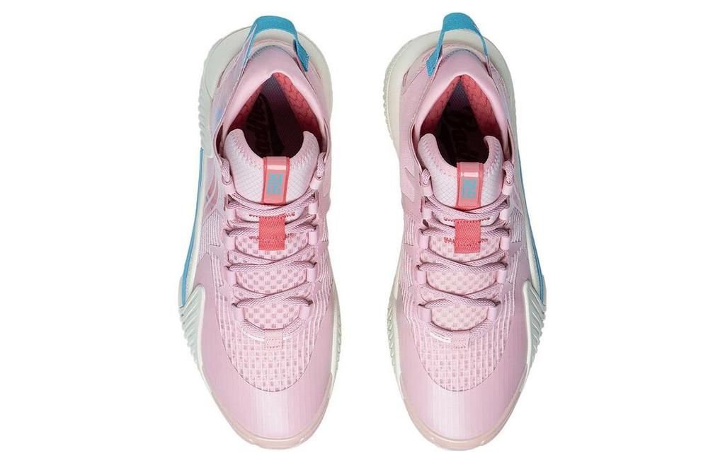 Li Ning Badfive 2 Низкие Удобная Амортизация Нескользящие Износостойкие Низкие Баскетбольные Кроссовки Мужские Розовые ABFT029-6