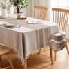 Waterproof Oil-Resistant Washable Tablecloth Cotton Linen Blend Nordic Style Dining Table Cover Kitchen Coffee