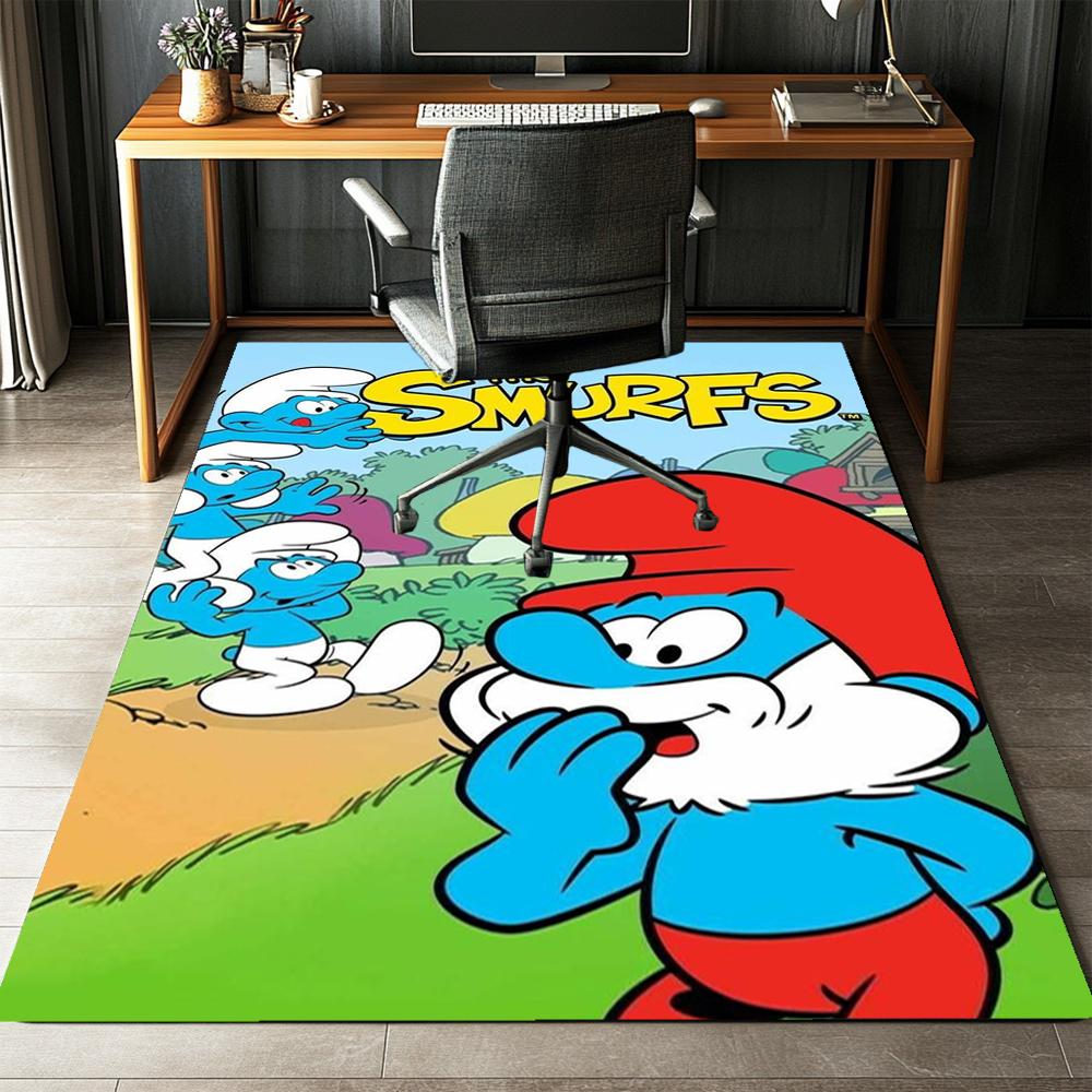 The Smurfs Printed Carpet,Rug,for Office Chair Living Room Bedroom Kitchen Room Decor Gifts.