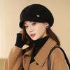 Hat Women's Winter Cold and Warm Mother Hat Middle-aged and Elderly Foreign-style Versatile Rabbit Fur Knitted Wool Hat