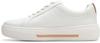Clarks Womens Hollyhock Walk Sneakers In White Leather