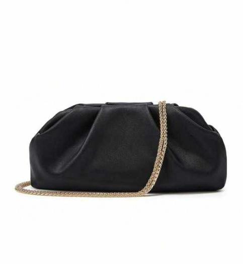 Fashion Gold Chain Y2K Underarm Bag Women Pleated Solid Color Luxury Design Shoulder Bag Ladies Harajuku Versatile Handheld Bags