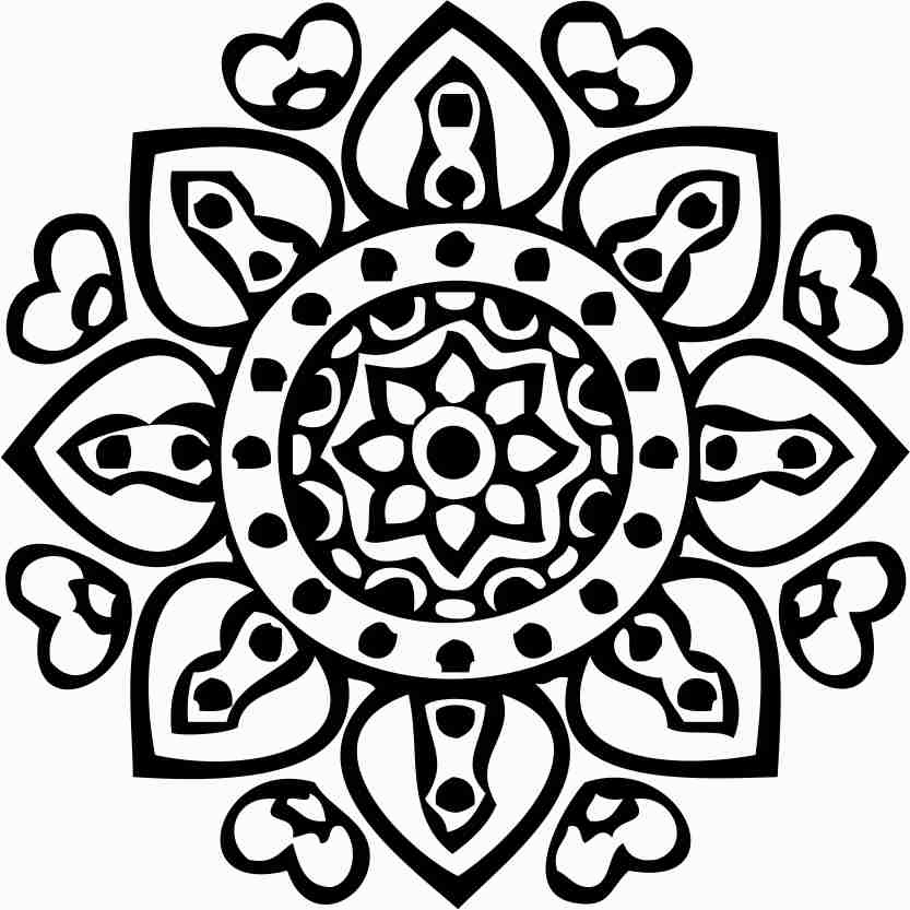 Printtoo Christmas Secret Santa Gift Round Wooden Rubber Stamp Цветочные мандалы Stamps-2