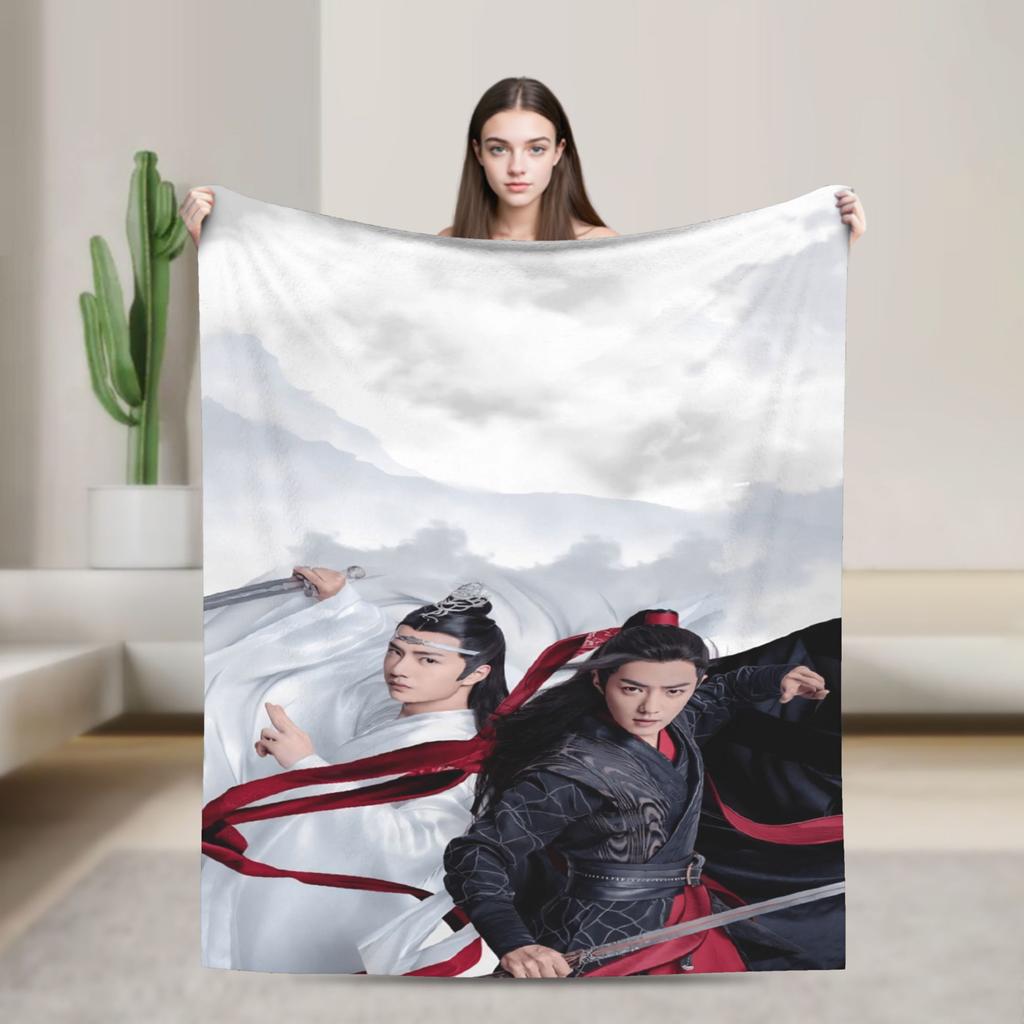 W-Wang Yibo Plush Blanket Children Flannel Throw Blanket For Couch Chair Warm Soft Customized Quality Bedspread Birthday Present