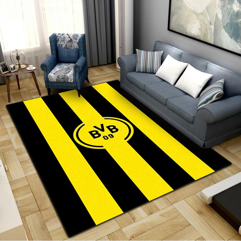 Ковер Borussia Dortmund для гостиной, спальни, дома, украшение дивана, нескользящий коврик для детских игр
