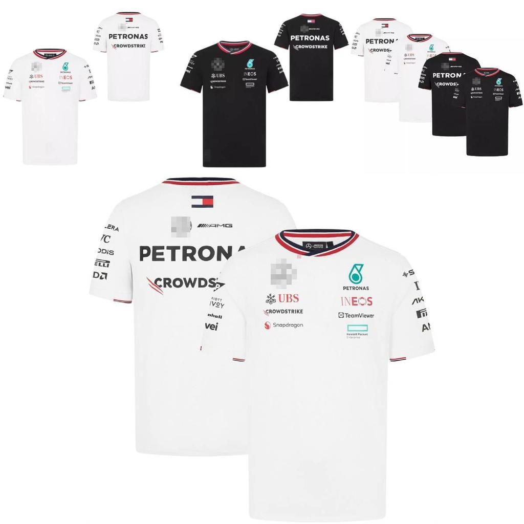 Стильная футболка 2024 F1 -benz Team с коротким рукавом и удобным свободным кроем