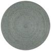 VidaXL Handmade Rug Jute Round 120 Cm Olive Green 133669