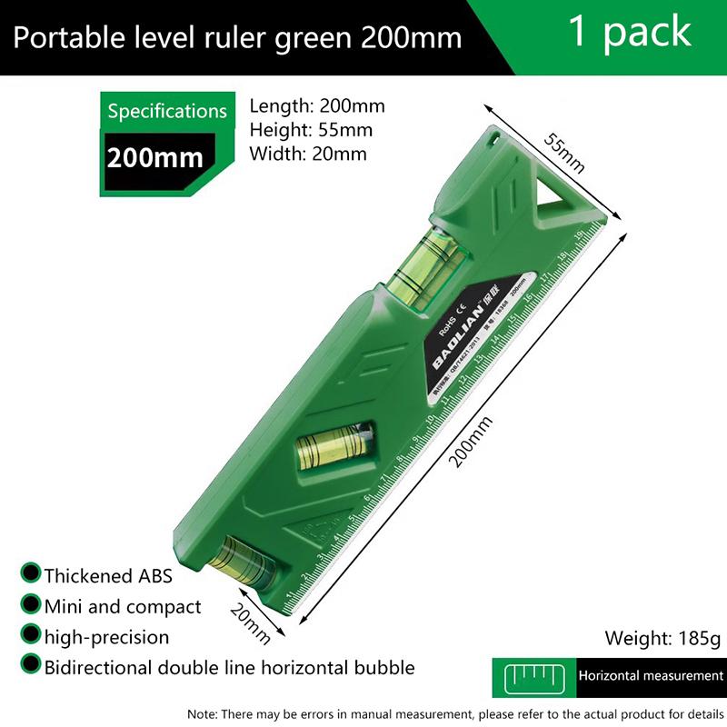 Мини-уровень, высокоточный горизонтальный вертикальный измеритель, метрическая линейка, транспортир, домашний портативный магнитный карманный уровень