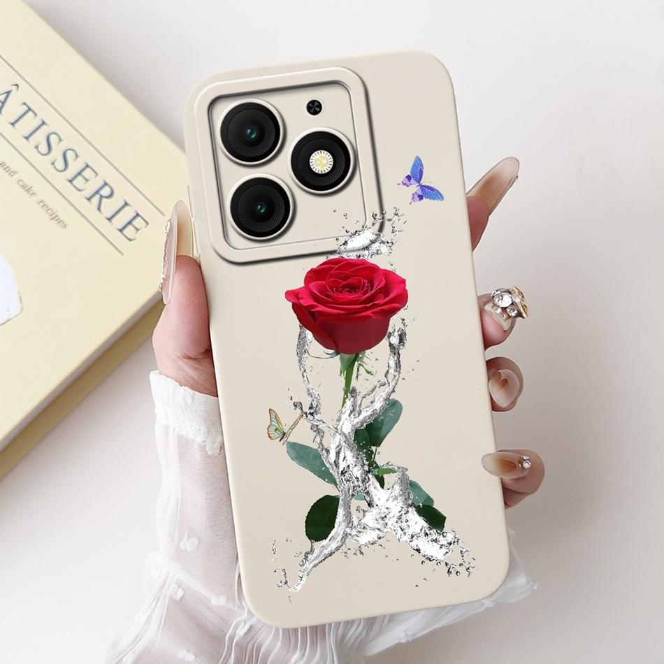 For Itel A50 A50C A667L A669L Beautiful Bow Rose Painting Phone Case For ItelA50 ItelA50C Soft Silicone Shockproof Cases