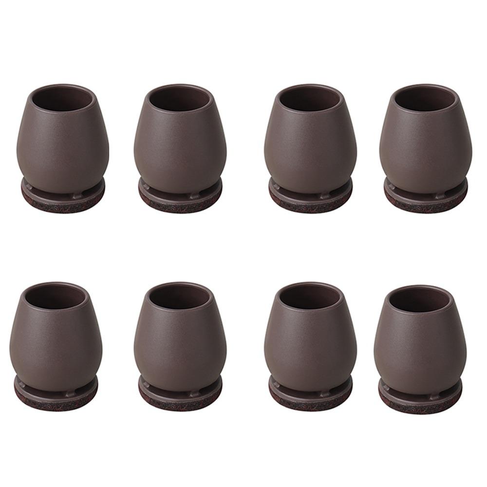 With Thick Wrap Felt Pads Chair Foot Cover Reduce Noise Round/Square Chair Leg Floor Protector Dark Brown Non-slip