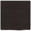 Vidaxl Półka, Ciemnobrązowa, 40X40X(2-4) Cm, Wykończone Drewno Dębowe