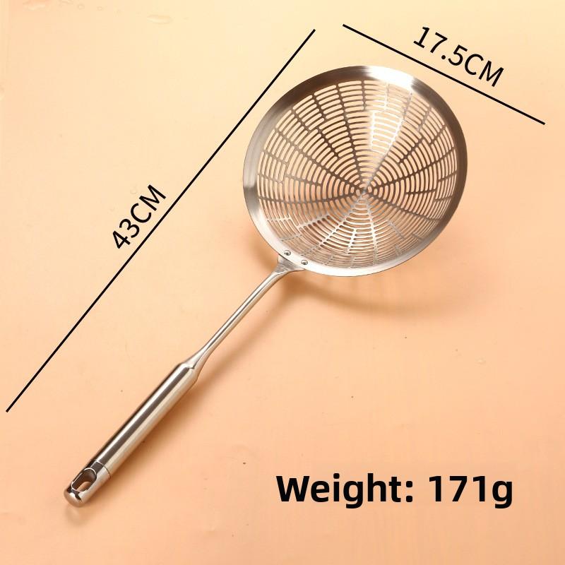 Бытовая большая пищевая жареная кухонная ложка с длинной ручкой для пельменей