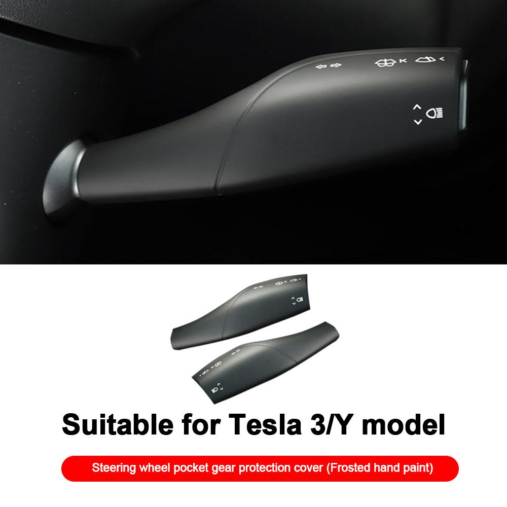 1 пара защитных чехлов для рулевого колеса из углеродного волокна для Tesla Model 3 Y ABS, чехлов для автомобильной колонки, декоративных аксессуаров