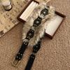 Retro Leather Fur Belt Punk Y2K Plush Waist Belt Personality Furry Waistband  Daily