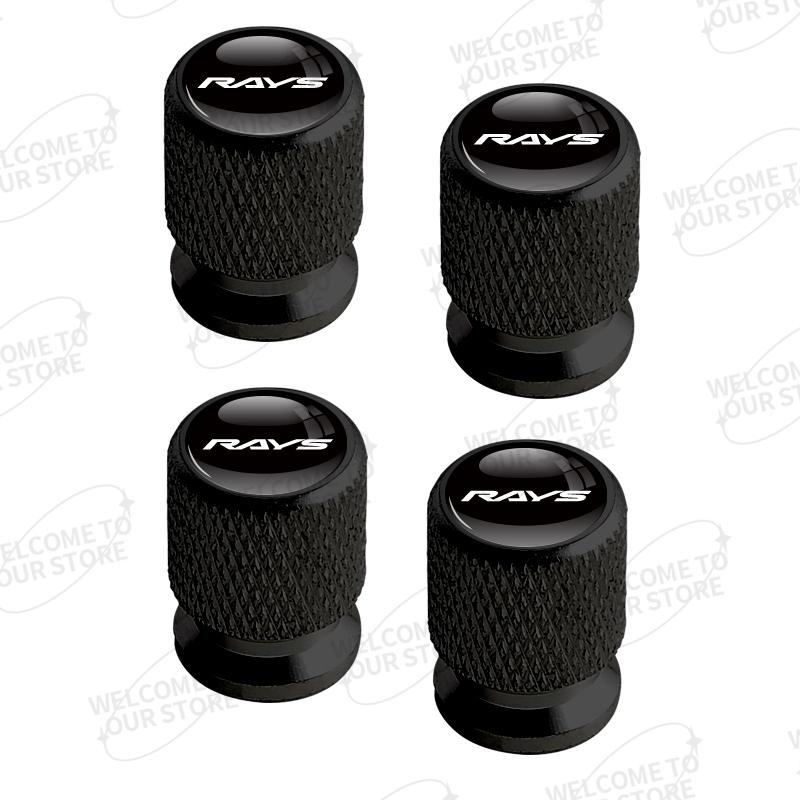 Алюминий Для Логотипа RAYS Toyota Honda Subaru Suzuki Acura Lexus Mitsubishi Mazda 4 шт. Авто Декор Колпачки Клапанов Колес Автомобиля Крышка Штока