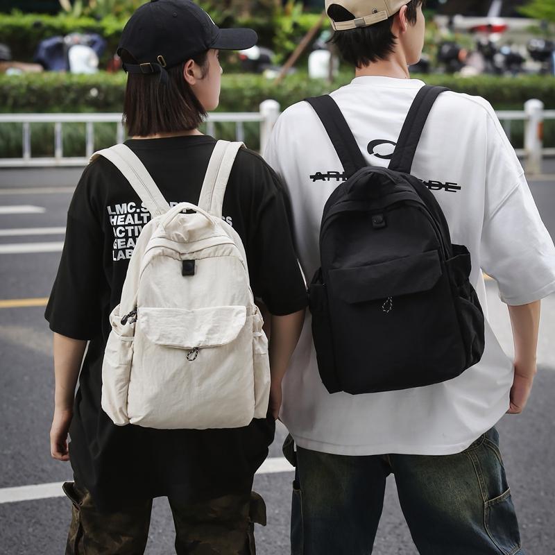 Однотонный рюкзак большой емкости для школьников, женский дорожный рюкзак, мужская компьютерная сумка