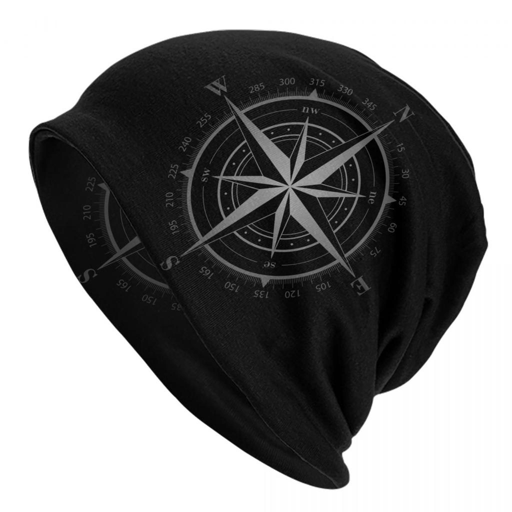 Compass Rose Mountain Skullies шапки шапки для унисекс женщин унисекс хип-хоп зимняя теплая вязаная шапка для взрослых морские шапки с капюшоном