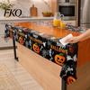 Spooky Tablecloth Happy Halloween Disposable Tablecloth, Pumpkin Ghost Skeleton Waterproof Table Cover for Kitchen Dining Room, Party Supplies