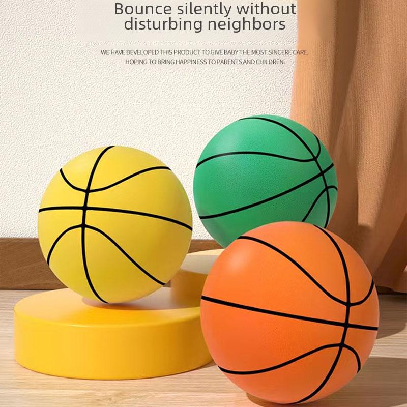 Indoor Silent Basketball for Kids - Elastic Sponge Bounce Ball for Quiet Practice