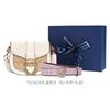 COACH Georgie PVC With Leather Saddle Bag, Shoulder Bag, Crossbody Bag Small Women's Beige & Light Khaki C2806-IMDQC