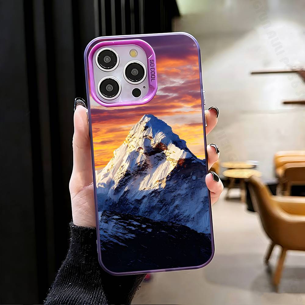 Чехол для телефона 'Пейзаж снежной горы' для IPhone 17 16e 16 15 14 13 12 11 Pro Max X XS MAX Задняя крышка