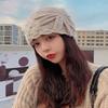 Artistic Hollow Toe Cap Lace Flower Basin Hat Fashionable Knitted Woolen Hat  Women
