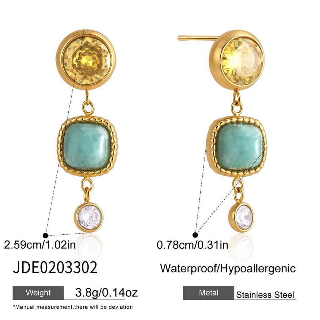 Wanxing 18K Gold Tassel Earrings: European & American Niche Design Stainless Steel Ear Ornaments for Women