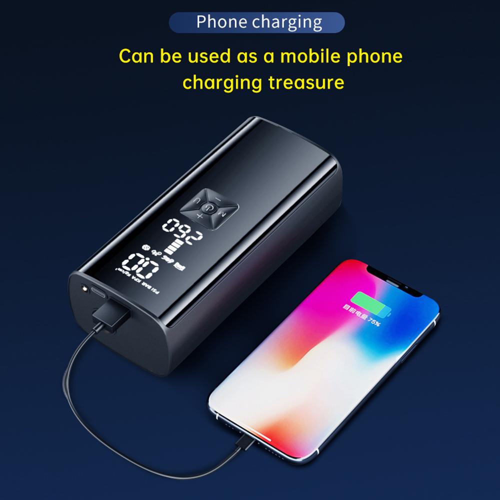 Испытание давления в шинах со светодиодным фонариком 4000 мАч автомобильный воздушный компрессор цифровой для мотоцикла велосипеда мяч шин воздушный насос портативный насос 150PSI