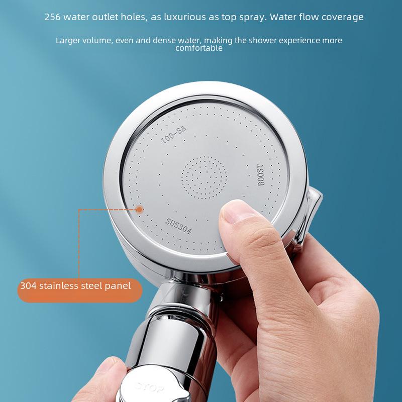 Ручная душевая лейка под давлением с фильтром для воды и функцией остановки нажатием одной кнопки