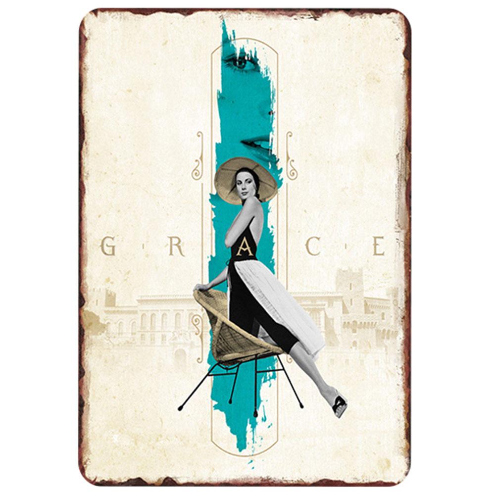 Ретро Европа Американский классический фильм жесть плакат потертый шик Винтаж кино Настенный декор для спальни Паб Бар Декор 20x30 см