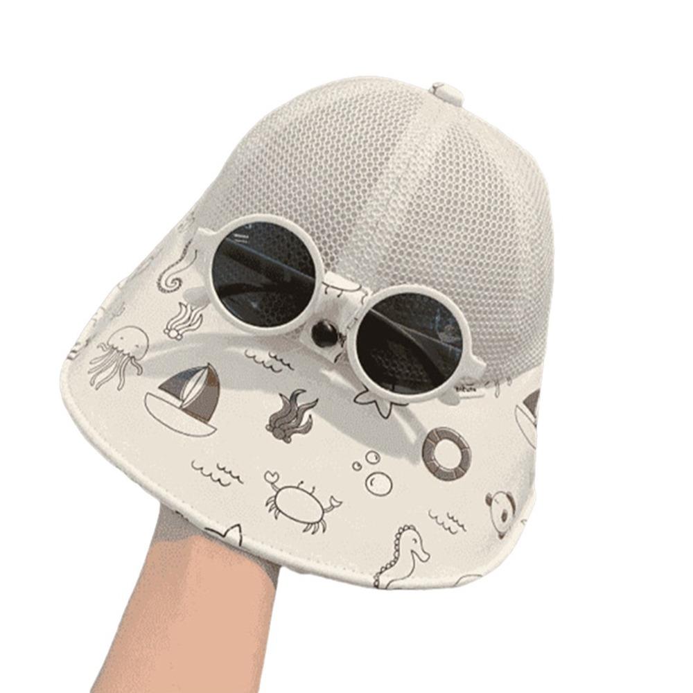 Detachable Baby Hat Adjustable Baseball Cap New Children's Sunglasses Hat Summer Spring