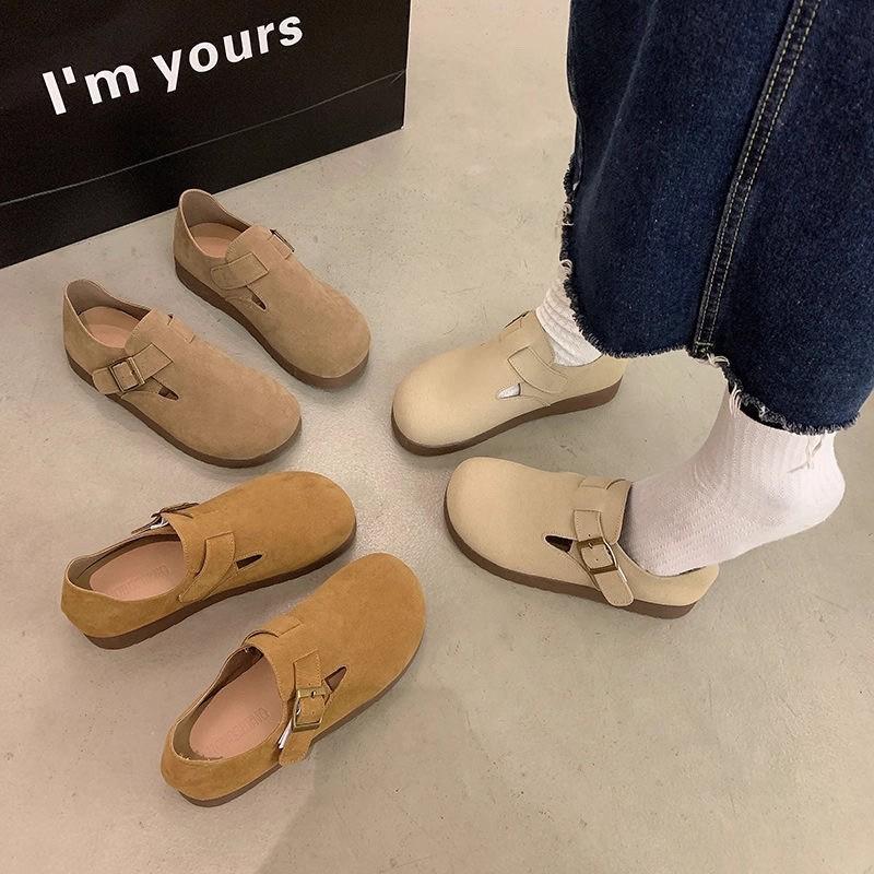 Женская обувь весна и лето новая обувь на одной педали ленивая одинарная обувь платформа всеохватывающая Boken женская обувь