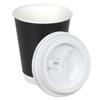 Set of 50 Tokan Kogyo Insulated Paper Cups, 260ml, Made In Japan, Takeout, with Lids, SINC-260S (White, Lift-Up Lid)