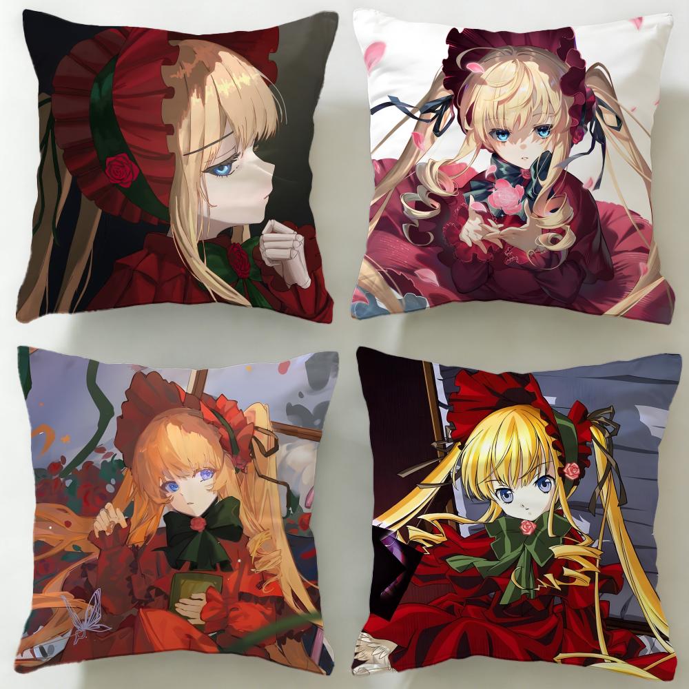 Классический аниме-чехол на подушку Rozen Maiden – Мягкий и легко стирающийся чехол для подушки – Универсальный для дивана, кровати, путешествий и офиса