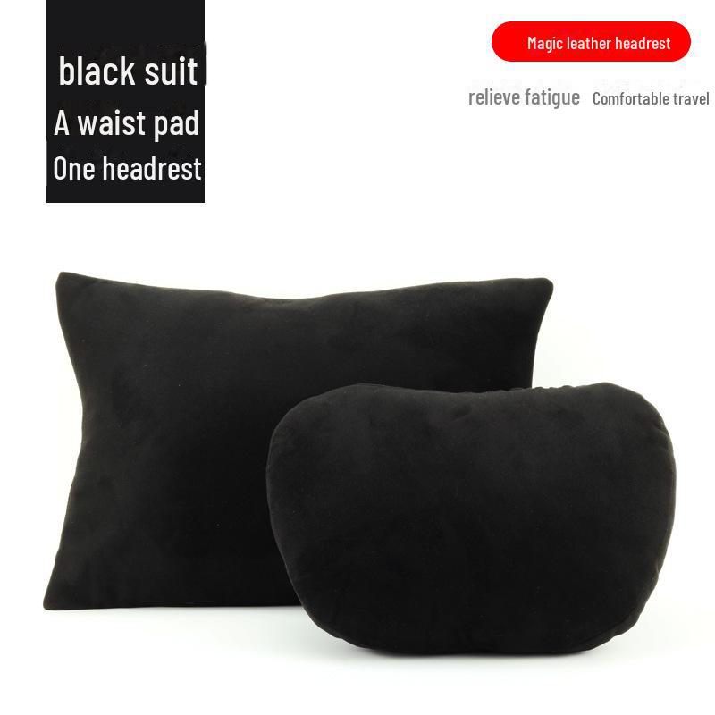 Комплект подушек для шеи и талии из замши для автомобиля