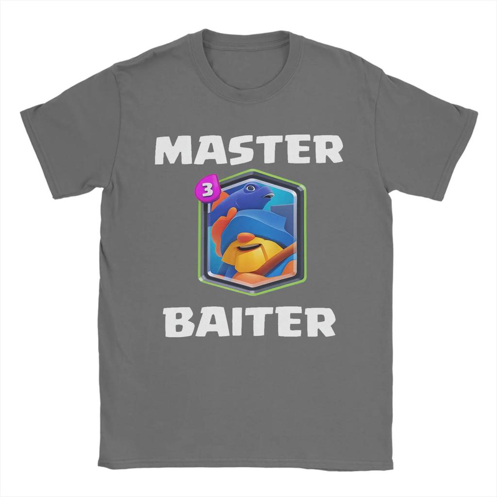 Master Baiter CClashs RRoyales Футболка Мужская Повседневная 100% Хлопок Футболка С Круглым Вырезом С Коротким Рукавом Футболка С Принтом Одежда