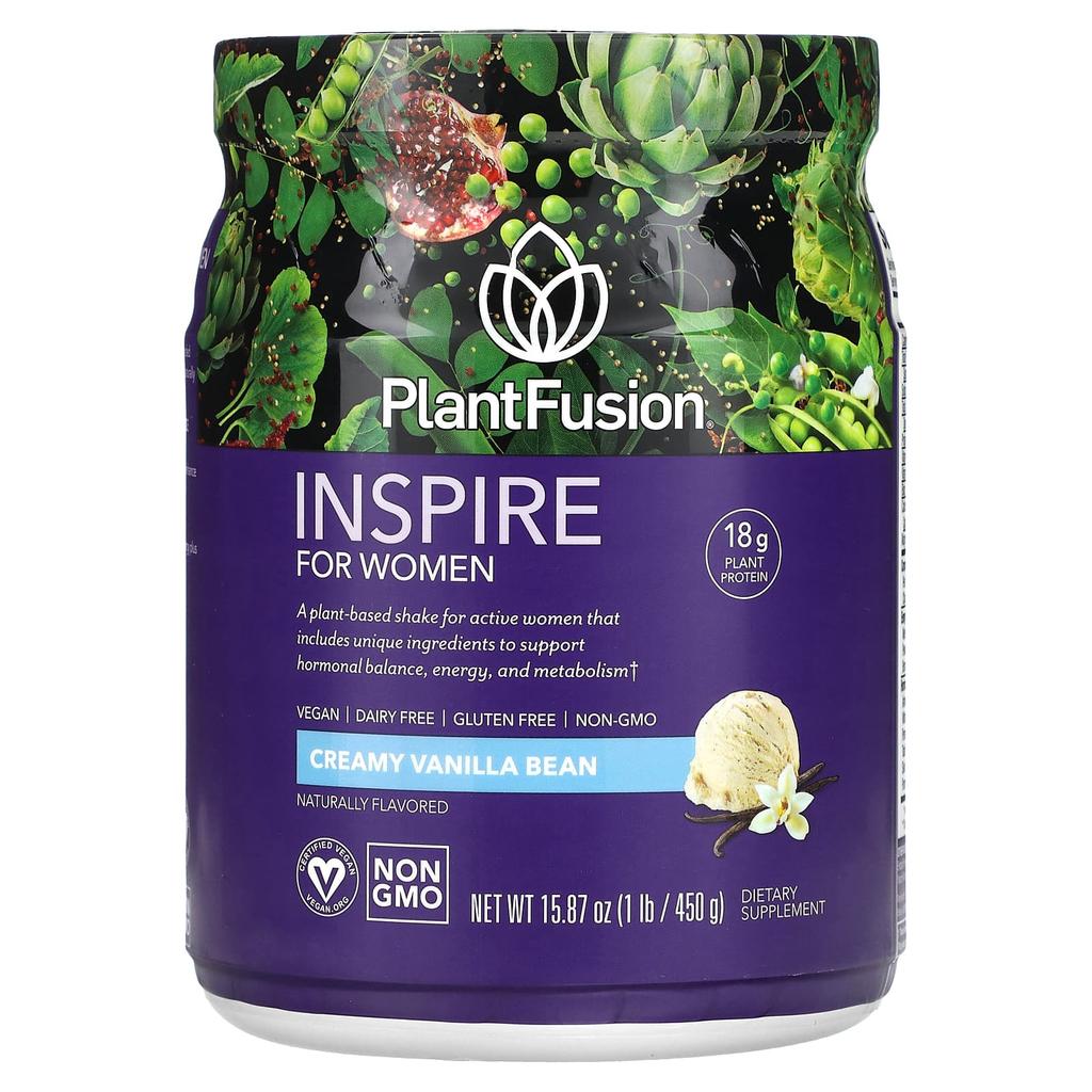 PlantFusion Women's Inspire, Creamy Vanilla Bean, 1 Lb (450 G)