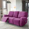 1 2 3 Seater Velvet Recliner Sofa Cover Elastic Split All -Inclusive Sofa Slipcovers Lounge Armchair Covers With Side Pocket