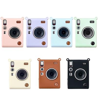 Однотонная силиконовая защитная крышка для мгновенной камеры Fujifilm Instax Mini EVO, чехол, аксессуары, мягкая оболочка, кожаный протектор