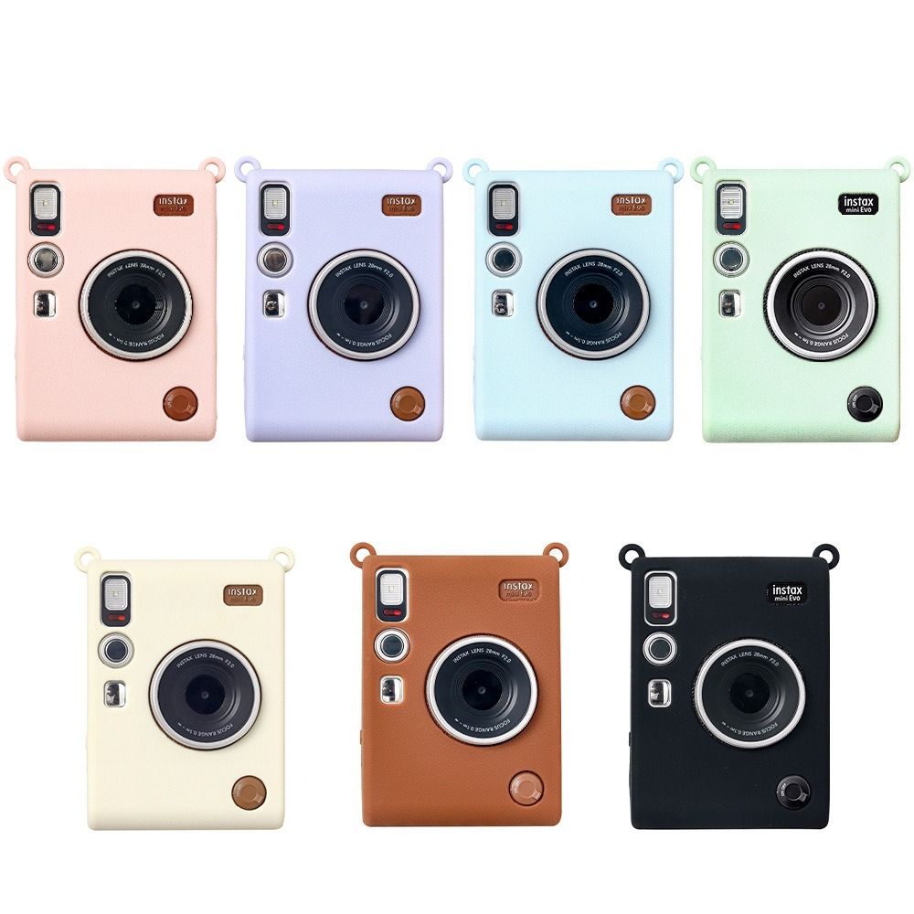 Однотонная силиконовая защитная крышка для мгновенной камеры Fujifilm Instax Mini EVO, чехол, аксессуары, мягкая оболочка, кожаный протектор