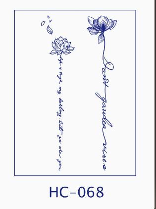 Temporary Sticker for Body, Design 068