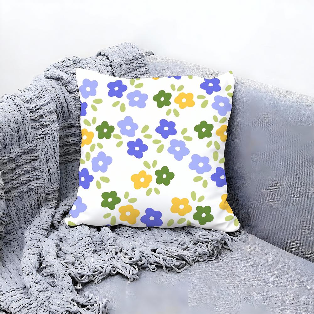 blooming flowers Cushion Cover Premium Comfort Reversible Pillow Cove Two in One Design for Any Room Car Interior