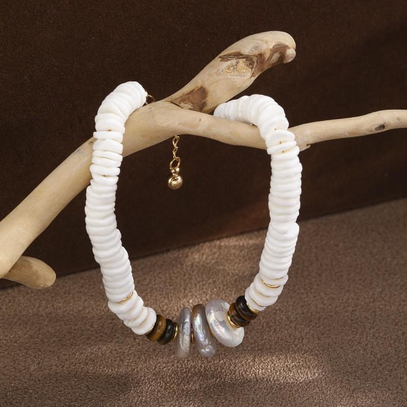 Baroque Pearl Shell Beaded Bracelet Women Boho Chic Minimalist Luxury Handmade Jewelry 2026