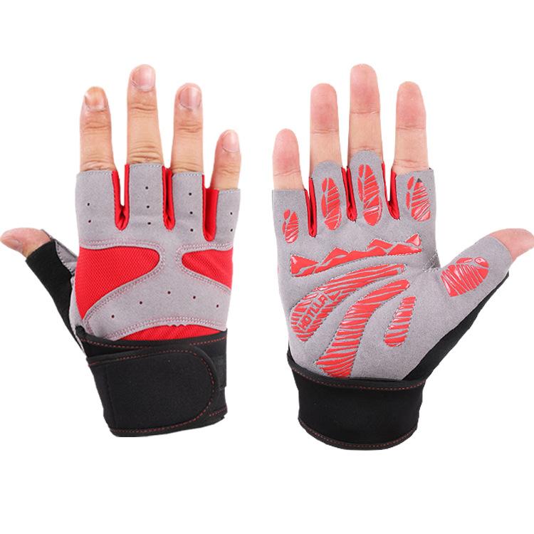 Фитнес перчатки без пальцев Перчатки для тяжелой атлетики Тренировочные Мужские и женские Спортивные без пальцев Для улицы Велосипедные Мотоциклетные перчатки