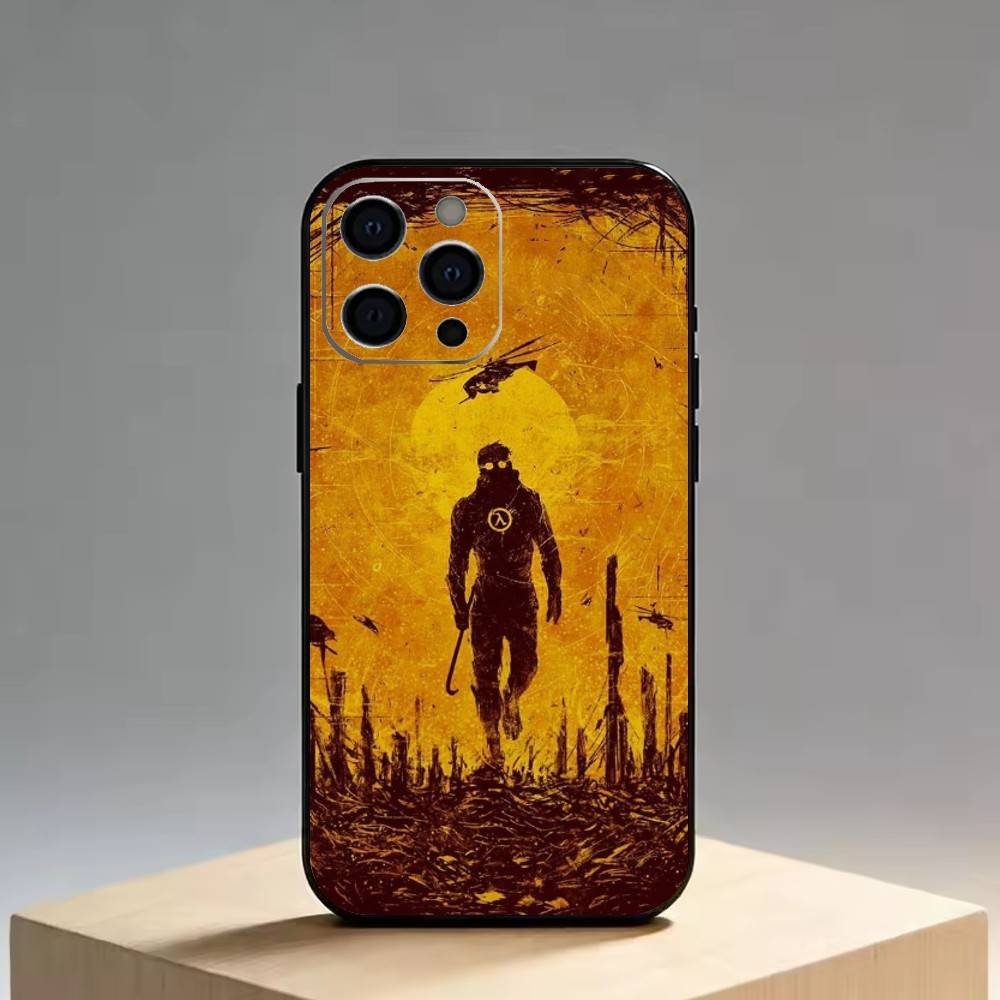Half-Life Чехол для телефона для iPhone 17,16,15,14,13,12,11 Plus,Pro Max,XS,Мягкий силиконовый черный чехол