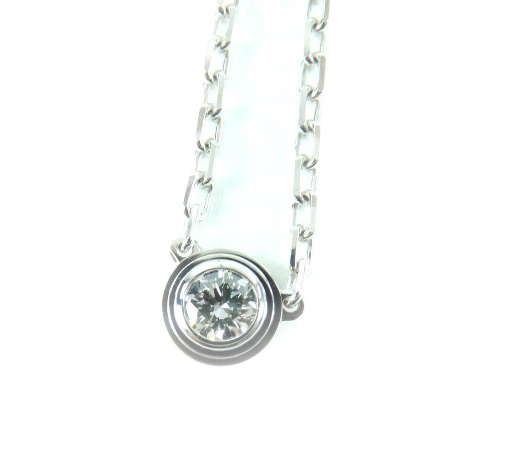 Excellent Cartier Necklace Damour SM 136EYV around 0.09ct diamond AU750 B7215900 Used