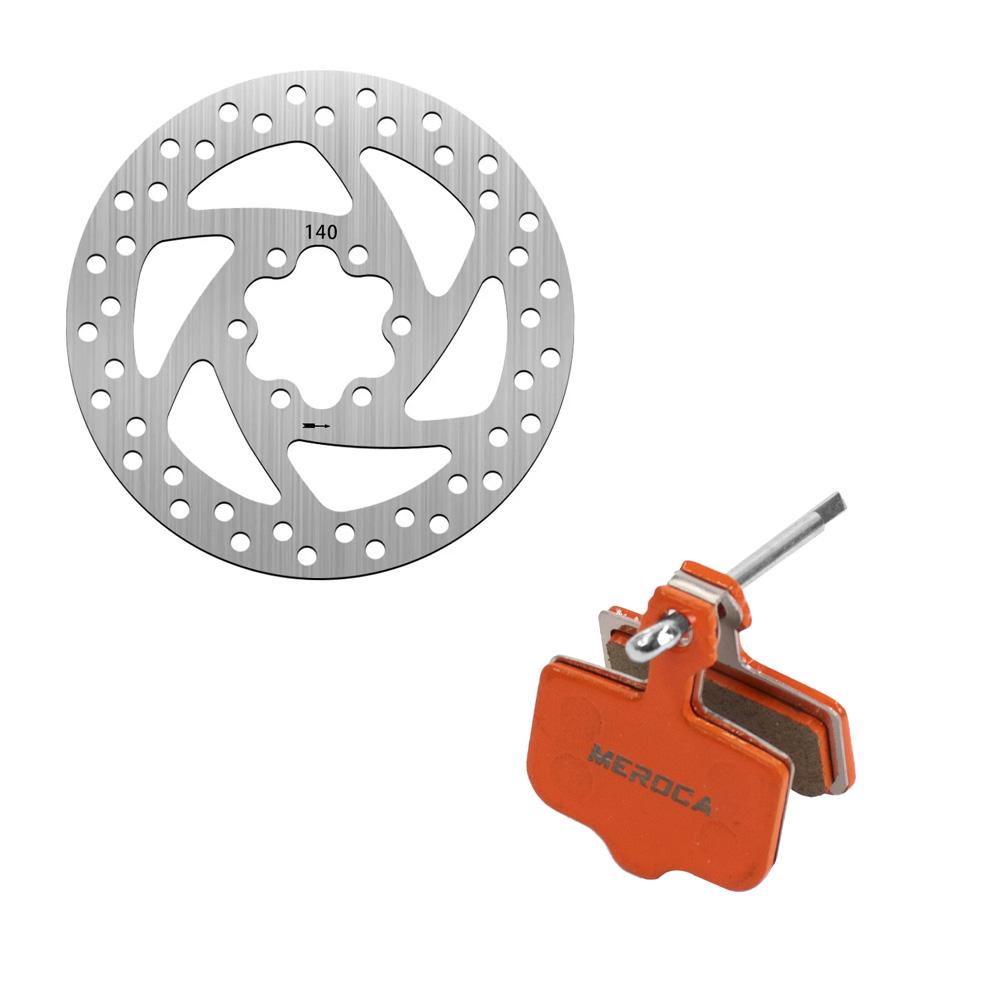 Front Rear Disc Brake Caliper with 140mm Brake Disc for Xiaomi 6 Ultra Electric Scooter Brake Repair Parts Replacement