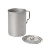 Titanium Single Serving Pot Camping Hiking Backpacking Lightweight Foldable Deep Cookware Cup
