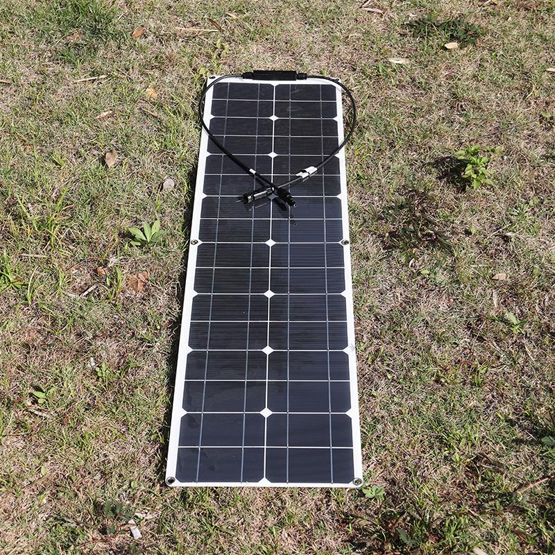 Solar Panel 50W/100W Monocrystalline Flexible Solar Panel Kit Battery Charger System