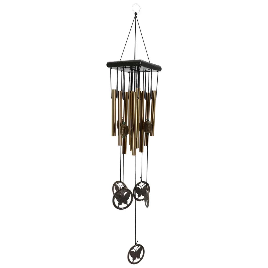 Bell Windchime 60cm Height Chapel Copper Decor Garden Porch Wind Chime Yard 12 Tube 13cm Tube Length Large Metal